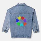 Liebe des Blumenbogens Jeansjacke (Rückseite)