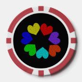 Liebe des Blumenbogens Pokerchips (Vorderseite)