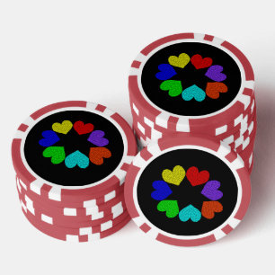 Liebe des Blumenbogens Pokerchips