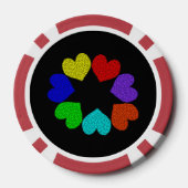 Liebe des Blumenbogens Pokerchips (Rückseite)