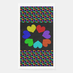 Liebe des Blumenbogens Serviette