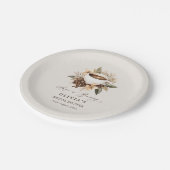 Liebe des Blumenkaffees ist Brautparty brauen Pappteller (Schrägansicht)