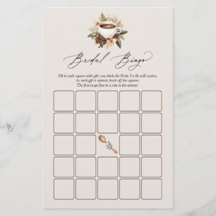 Liebe des Blumenkaffees ist Bridal Bingo Game