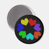 Liebe des Blumenragens Magnet (Vorderseite/Rückseite)