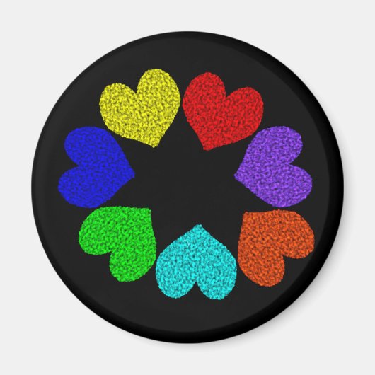 Liebe des Blumenragens Magnet (Vorne)