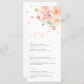 Liebe des blutblutblauen Brautparty Menükarte (Vorne/Hinten)