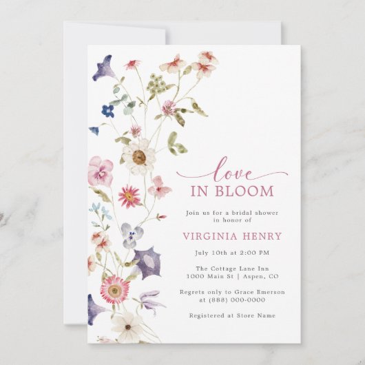 Liebe des Brautparty bei der Einladung (Vorderseite)