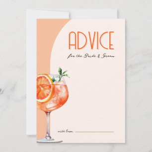 Liebe des Brautparty der First Spritz Advice Card Einladung