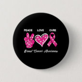 Liebe des Brustkrebses Brustkrebs heilen Button (Vorderseite)