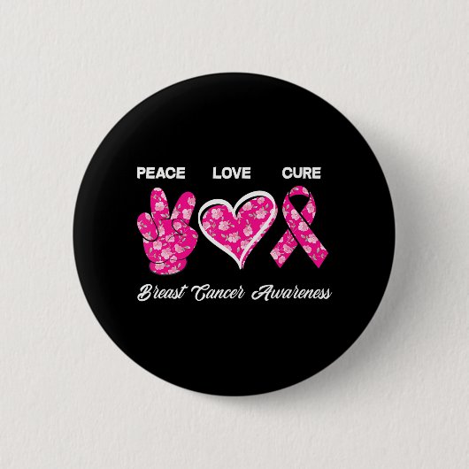 Liebe des Brustkrebses Brustkrebs heilen Button (Vorderseite)