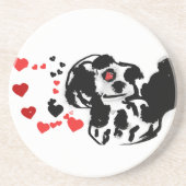 Liebe des Dalmatiners Getränkeuntersetzer (Vorne)