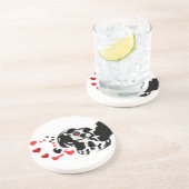 Liebe des Dalmatiners Getränkeuntersetzer (Seite)