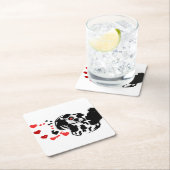 Liebe des Dalmatiners Rechteckiger Pappuntersetzer (Vor Ort)