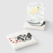 Liebe des Dalmatiners Steinuntersetzer (Seitenansicht)