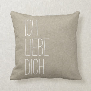Liebe des Deutsch-I Sie Ich Liebe Dich TAN Kissen