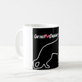 Liebe des deutschen Schäferhirds Kaffeetasse (Vorderseite Links)