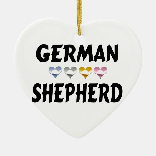 Liebe des deutschen Schäferhirds Keramikornament (Vorne)