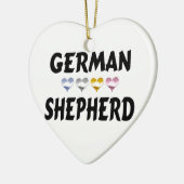 Liebe des deutschen Schäferhirds Keramikornament (Links)