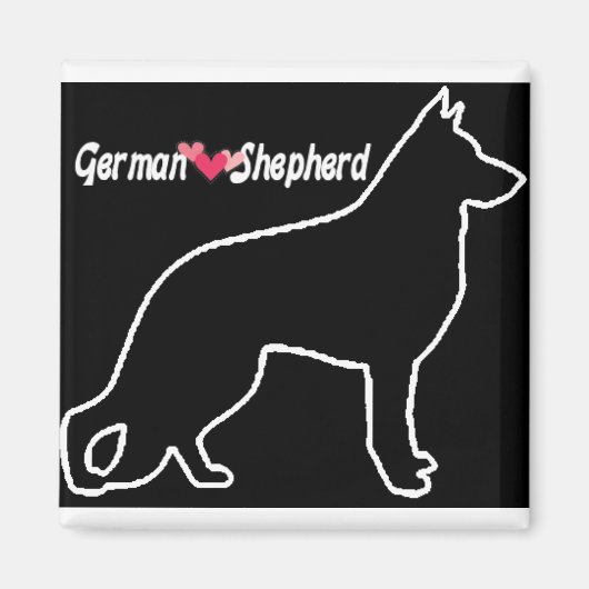 Liebe des deutschen Schäferhundes Magnet (Vorne)