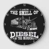 Liebe des Duftes von Diesel" LKW Große Wanduhr (Vorderseite)