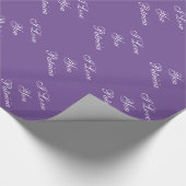 Liebe des dunkler Lavendel-violette Name-I Sie Geschenkpapier (Ecke)
