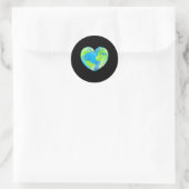 Liebe des Earth Day Runder Aufkleber (Tasche)