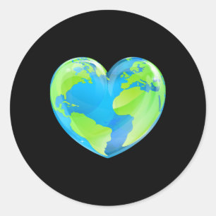 Liebe des Earth Day Runder Aufkleber