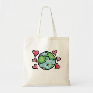 Liebe des Earth Day Tragetasche