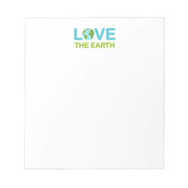 Liebe des Earth Earth Day Notepad Notizblock