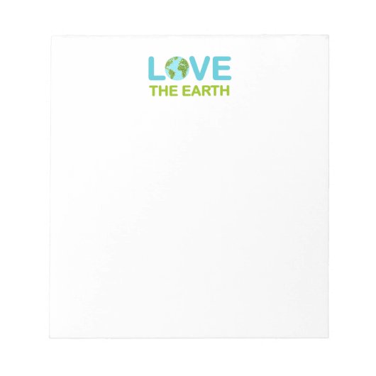 Liebe des Earth Earth Day Notepad Notizblock (Vorderseite)