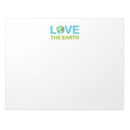Liebe des Earth Earth Day Notepad Notizblock
