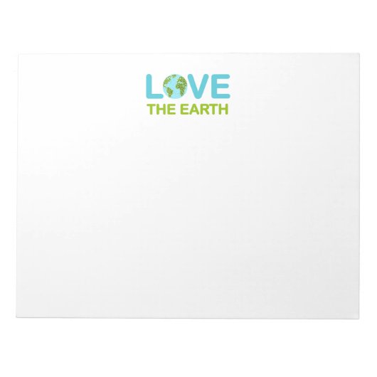 Liebe des Earth Earth Day Notepad Notizblock (Vorderseite)