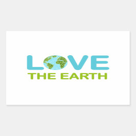 Liebe des Earth Earth Day Rechteckiger Aufkleber