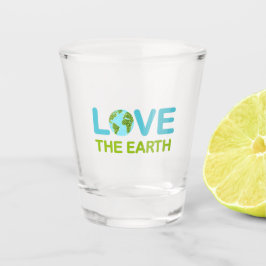 Liebe des Earth Earth Day Schnapsglas