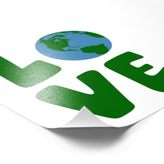 Liebe des Erdplaneten Fotodruck (Ecke)