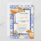 Liebe des ersten Brautparty von Spritz Mittelmeerr Einladung (Vorderseite)