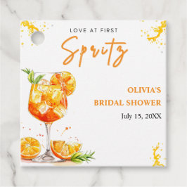Liebe des ersten Spritz Cocktail Orange Brautparty Geschenkanhänger