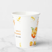 Liebe des ersten Spritz Cocktail Orange Brautparty Pappbecher (Links)