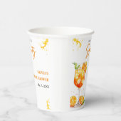 Liebe des ersten Spritz Cocktail Orange Brautparty Pappbecher (Rechts)