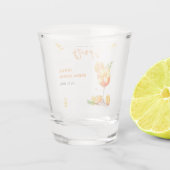 Liebe des ersten Spritz Cocktail Orange Brautparty Schnapsglas (Rückseite)