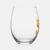 Liebe des ersten Spritz Cocktail Orange Brautparty Weinglas Ohne Stiel (Rechts)