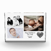 Liebe des ersten Vatertages Du Daddy Foto Block (Vorderseite)