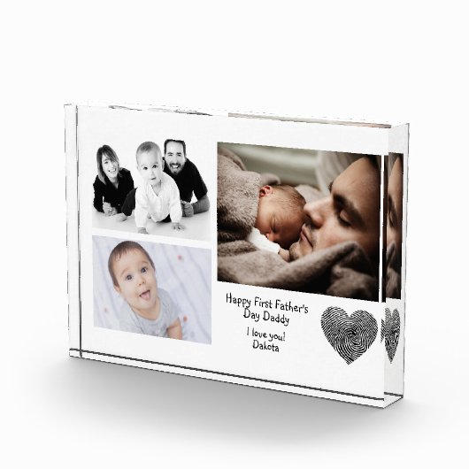 Liebe des ersten Vatertages Du Daddy Foto Block (Rechts)