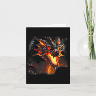 Liebe des Feuerdrachen Kopf Mythische Drache atmen Karte