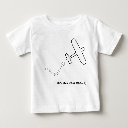 Liebe des Flugzeug-I Sie Baby T-shirt (Vorderseite)