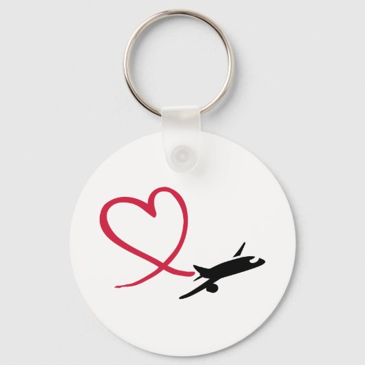 Liebe des Flugzeuginners Schlüsselanhänger (Vorderseite)
