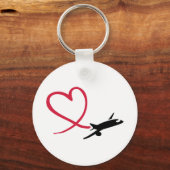 Liebe des Flugzeuginners Schlüsselanhänger (Vorderseite)