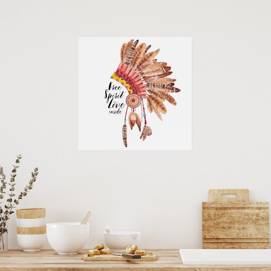 Liebe des freien Geistes im Inneren Poster (Küche)