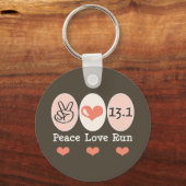 Liebe des Friedens 13.1 Halbmarathon Schlüsselkett Schlüsselanhänger (Vorderseite)