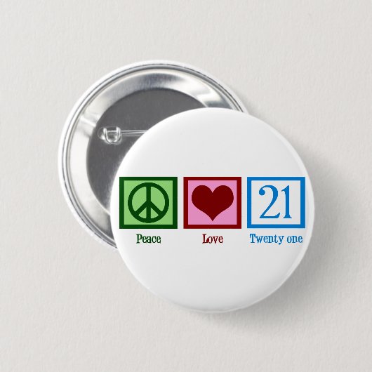 Liebe des Friedens 21 Button (Vorne & Hinten)
